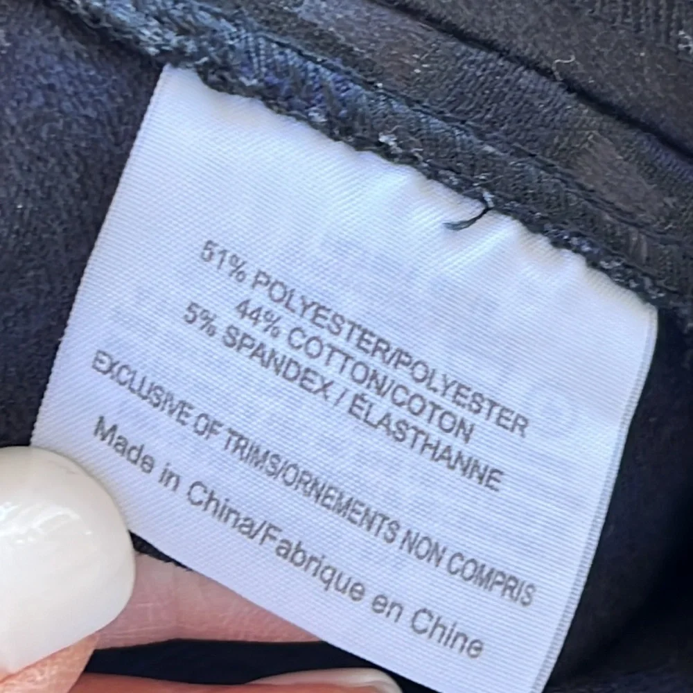 Tory Burch Phantom Madison Pant Cropped Black/Navy Size 4 - Picture 13 of 15